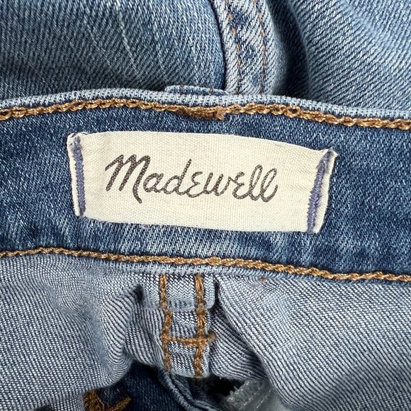 Blogger Favorite Madewell Cali Demi-Boot Jeans Fleetwood Wash Raw-Hem Cropped 28 - Picture 7 of 16